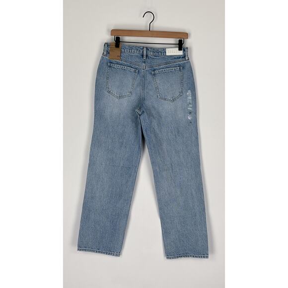 Pacsun Jordyn Low Rise Straight Denim Jeans Womens Size 26 Blue Distressed New - Picture 5 of 10